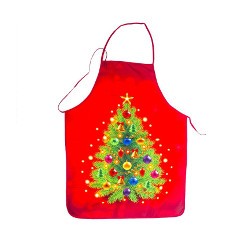 FARTUSZEK FARTUCH ŚWIĄTECZNY PLAMOODPORNY CHOINKA