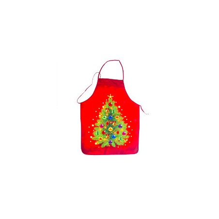 FARTUSZEK FARTUCH ŚWIĄTECZNY PLAMOODPORNY CHOINKA