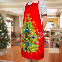 FARTUSZEK FARTUCH ŚWIĄTECZNY PLAMOODPORNY CHOINKA