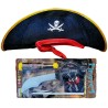 zestaw kapitana pirata 4 elementy kapelusz luneta szabla flaga