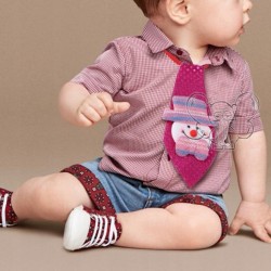 KRAWAT ŚWIĄTECZNY DZIECIĘCY ŚWIĘTA BAŁWAN