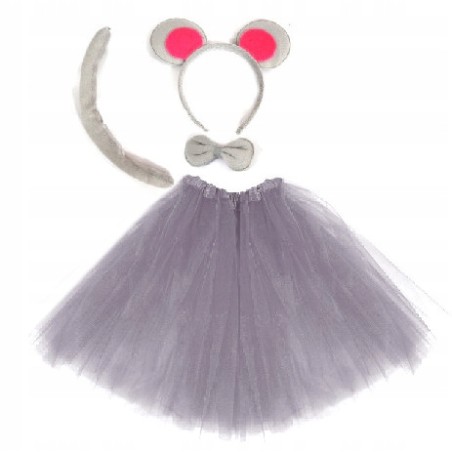 STRÓJ KOSTIUM MYSZKI SZARA MYSZ MYSZKA UNI 40CM BP