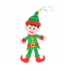 ELF ŚWIĄTECZNY Z FILCU NA ŚCIANĘ DRZWI OKNO 53 CM