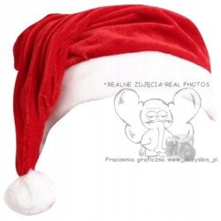 CZAPKA MIKOŁAJA MIKOŁAJKI WELUR WELUROWA 56