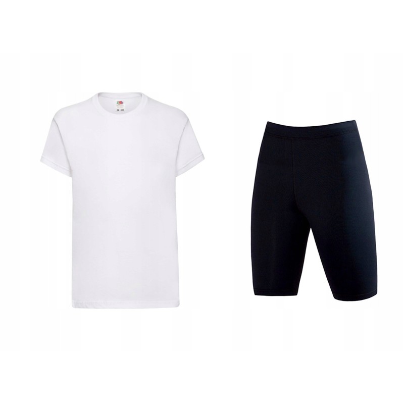 STRÓJ NA WF GIMNASTYKĘ KOSZULKA LEGGINSY 128-134 uni