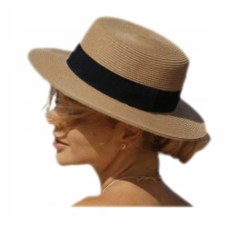 KAPELUSZ PLAŻOWY damski LETNI toczek beż z regulacją