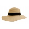 KAPELUSZ PLAŻOWY damski LETNI toczek beż z regulacją