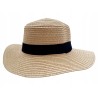 KAPELUSZ PLAŻOWY damski LETNI toczek beż z regulacją