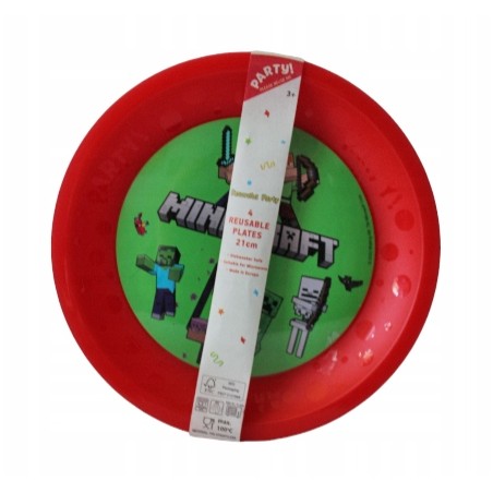 Talerzyki Procos Minecraft 21 cm 4 szt. do kompletu na imprezę