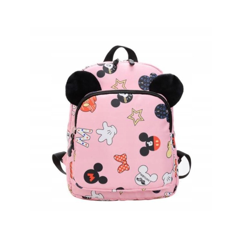 PLECAK SZKOLNY MYSZKA MIKI MICKEY MOUSE USZY RÓŻ
