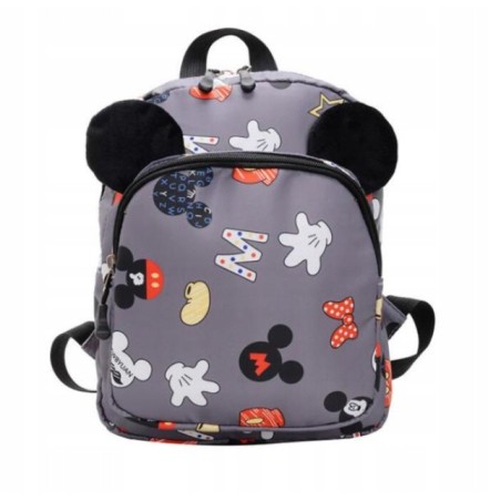 PLECAK SZKOLNY MYSZKA MIKI MICKEY MOUSE USZY SZARY