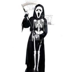 KOSTIUM KRZYK KOŚCIOTRUP SCREAM HALLOWEEN 4EL TRUP 134 140 146 152 158