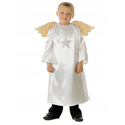 KOSTIUM ANIOŁA ANIOŁ ZŁOTE SKRZYDŁA 122 128 134 L jasełka