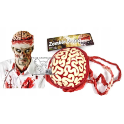 kostium księdza zombie ksiądz plus krew i mózg 5 el.