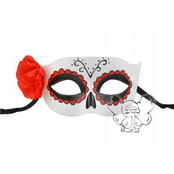 KOSTIUM 8el ŚMIERCI maska peleryna kosa rajstopy rękawiczki naszyj spód