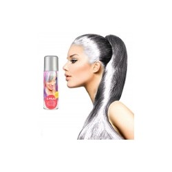 FARBA DO WŁOSÓW SPRAY ZMYWALNA HALLOWEEN SREBRNA