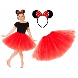 KOSTIUM MYSZKA MIKI MINNIE MINI 40CM CZERWONA 2eb