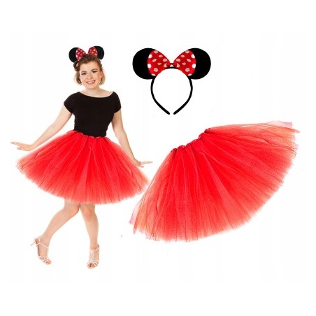 KOSTIUM MYSZKA MIKI MINNIE MINI 40CM CZERWONA 2eb