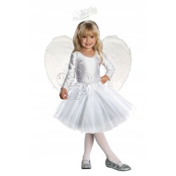 KOSTIUM ANIOŁA SKRZYDŁA AUREOLA spódniczka TUTU 40CM podszewka 3EL