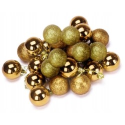 Bombka BOMBKI zestaw 14 sztuk na choinke ZŁOTE MIX