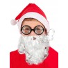 KOSTIUM ZEST. MAŁEGO MIKOŁAJA OKULARY CZAPKA BRODA