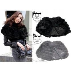 NARZUTKA FUTERKO ETOLA BOLERKO FUTRO SZARE