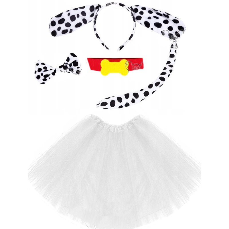 KOSTIUM STRÓJ PIES PSA DALMATYŃCZYK OBROŻA plus spódnica 40cm
