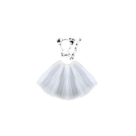 STRÓJ KOSTIUM KOTA KOT ŁACIATY CIAPKI biały 40CM