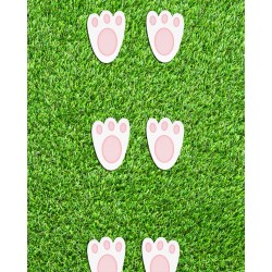 ŁAPKI ŁAPY KRÓLIKA ŚLADY WIELKANOC 20 SZTUK