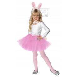 STRÓJ KOSTIUM KRÓLIKA ZAJĄCA WIELKANOC różowy 30cm