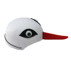 strój KOSTIUM bocian kpl czapka skrzydła max rajstopy dzień wiosny 122-128