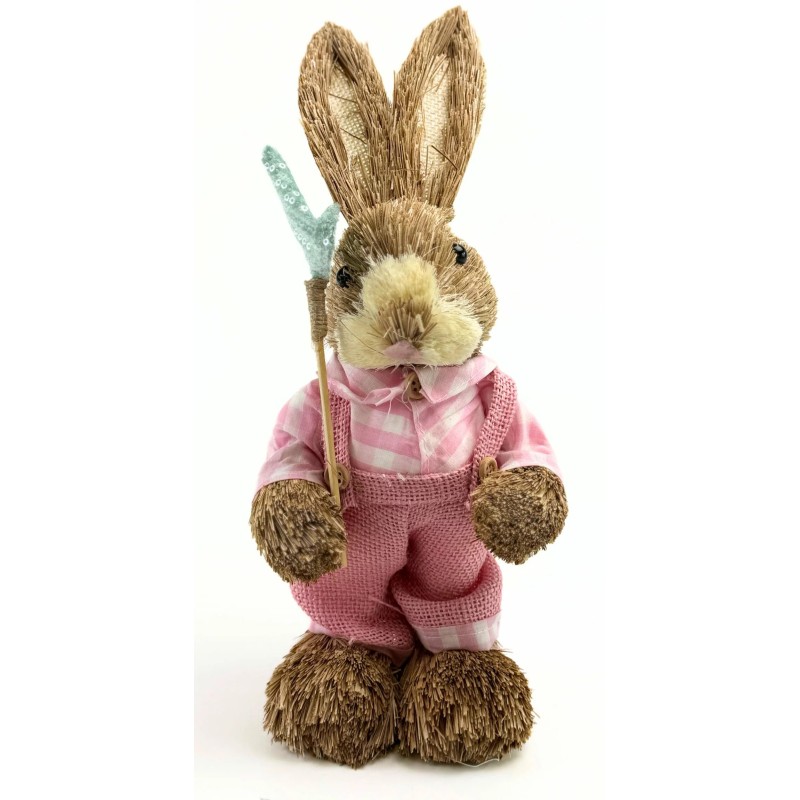 ZAJĄC SŁOMIANY STOJĄCY 33 CM wiosenny wielkanocny wz 2