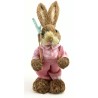 ZAJĄC SŁOMIANY STOJĄCY 33 CM wiosenny wielkanocny wz 2