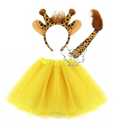 STRÓJ KOSTIUM ŻYRAFY ŻYRAFA żółta 30 CM 3EL.