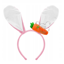 STRÓJ KOSTIUM KRÓLIKA ZAJĄCA WIELKANOC RÓŻ neon 3el