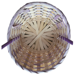 KOSZYK drewniany  w kolorze naturalno - lawendowym