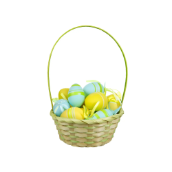 KOSZYK drewniany  w kolorze naturalno - lawendowym