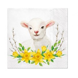 Serwetki papierowe Wielkanoc, Baranek wielkanocny, 33x33 cm, 20 szt.