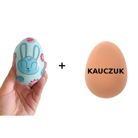 JAJKO KAUCZUK SKACZĄCE PRIMA APRILIS WIELKANOC + GNIOTEK PISANKA