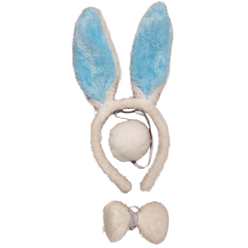 STRÓJ KOSTIUM KRÓLIKA ZAJĄCA KRÓLIK dla chłopca biało niebieski