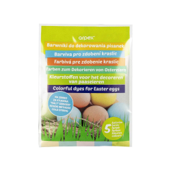 zestaw WIELKANOCNY BARWNIKI DO JAJEK I oklejki koronkowe