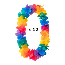 GIRLANDY WIEŃCE HAWAJSKIE kwiaty multikolor mega 115/10 x12