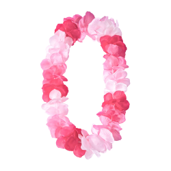 zestaw x 12 LEIS girlandy wieńce hawajskie kwiaty róż 115/10CM MEGA