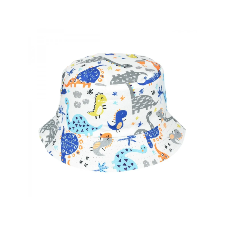KAPELUSZ PLAŻOWY DWUSTRONNY czapka dinozaury 52 54