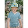 KAPELUSZ PLAŻOWY ze sznurkiem zielony czapka dinozaury 52 54