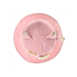 KAPELUSZ PLAŻOWY ze sznurkiem kotek z ogonkiem róż