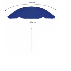 PARASOL PLAŻOWY granat 160CM + PARAWAN 12M navy MŁOTEK UCHWYT