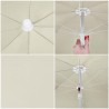PARASOL PLAŻOWY jasny beż 140CM + PARAWAN 8M navy MŁOTEK UCHWYT