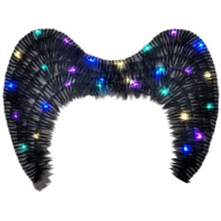 skrzydła czarne LED mega 69x50cm halloween nietoperz wampir demon maxi