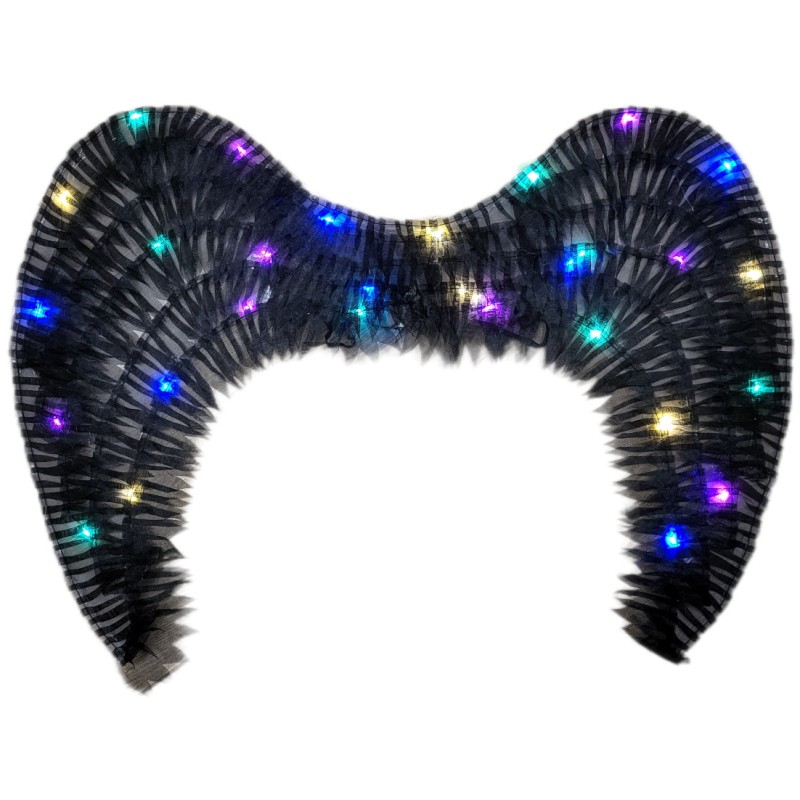 skrzydła czarne LED mega 69x50cm halloween nietoperz wampir demon maxi